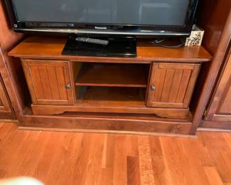 #49 Wood Coffee Table w/2 doors & 1 Shelf - 48x20x20 - as is finish $35.00