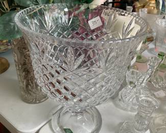 #186 Shannon crystal Footed Bowl - 10.5x12 $35.00
