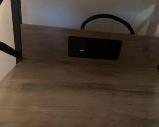 #58 Laminate Gray Distressed 3 shelf End Table w/electrical outlets - 16x12x26 $25.00
