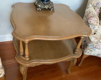 #23 French Provencial End Table Square w/1 shelf - 27x26 $75.00