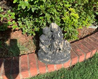 #133 Concrete Statue of Lady and Man - 13" Tall $30.00