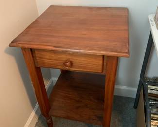 #64 Wood Side Table w/1 drawer (homemade) - 19x18x29 $75.00