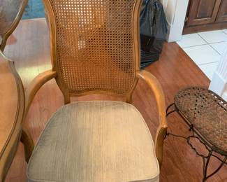 #5 French Provencial Table w/2 leaves & 6 chairs (1 captains chair) - 64-98x43x30 $125.00