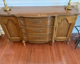 #3 French Provencial Buffet w/3 drawers & 2 doors - 62x20x33 $75.00