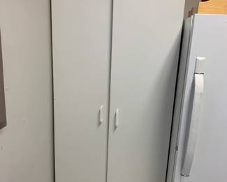 #114 Laminate 2 Door 5 shelf Storage Cabinet - 30x24x70 $75.00