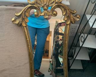 #103 Oval Gold Mirror - 32" Tall $30.00