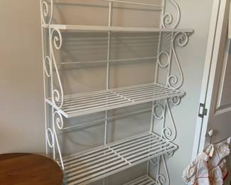 #66 White Metal 4 Shelf Bakers Rack - 36x12x72 $120.00