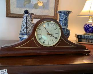 #87 Battery Operated Mantel Clock - 19x7.5 $20.00