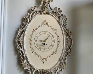 #28 Turner Wall Accessory Oval Ornate wind-up Clock - 19x35 $75.00