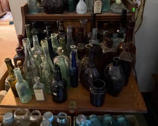 Antique Mason Jars, Art Deco Torpedo Lamps