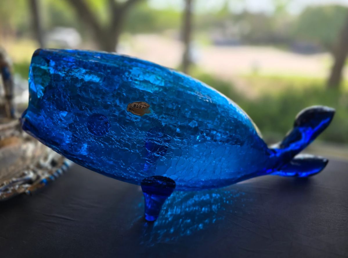 Beautiful big blue Blenko!