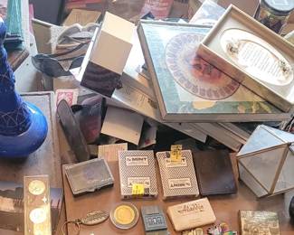 Vintage Veags items throughout the property