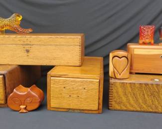 BK193Wooden Storage Boxes Plus Decor Items
