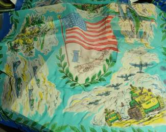 VINTAGE WW2 HEAD SCARF