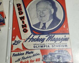 1948 HOCKEY MAGAZINE  JACK ADAMS