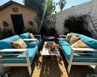 $40 outdoor seating. Cushions need to be washed otherwise excellent condition.