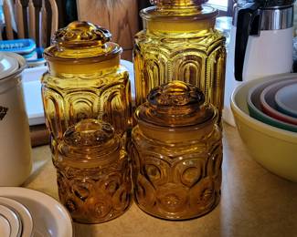 AMBER MOON N STARS CANISTER SET