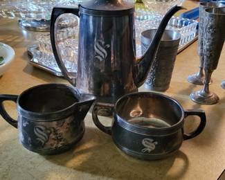 SILVER PLATE TEA SET