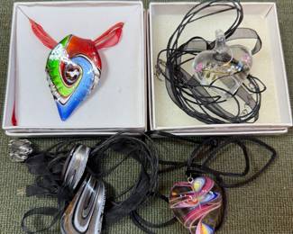 Blown glass pendants