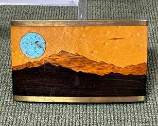 Artist signed belt buckle