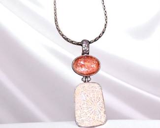 Pendant and sterling necklace