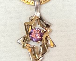 Sterling and amethyst pendant