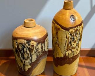 Wood mini vases