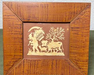 Paper cut out framed