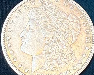 1897 US silver dollar
