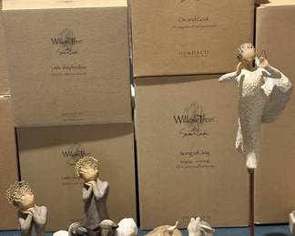 2 Sets of Willow Tree “Little Shepherdess” , Willow Tree Ox and Goat and Willow Tree “Song of Joy” all in original packaging. Each box sold separately.