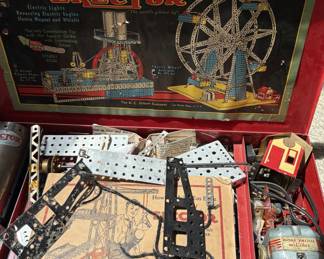 Antique Erector Set to build Ferris wheel