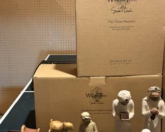Willow Tree Three Wisemen and Willow Tree Shepherd and Stable Animals in original packaging. Each box sold separately.