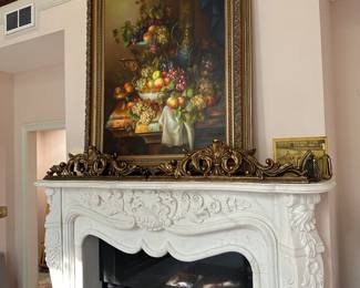Beautiful Italian Marble Mantle