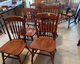 Tell City Hard Rock Maple dining chairs