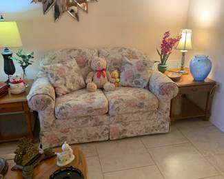 Loveseat and decor