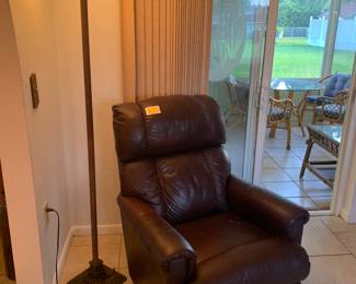 Lounge chair, vintage lamp