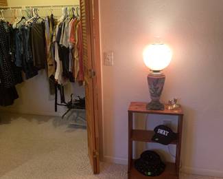 Vintage shelf and lamp