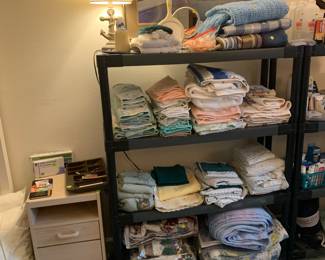 Linens, cabinets, office supplies
