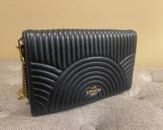 Coach Callie Foldover Chain Clutch with Deco Quilting