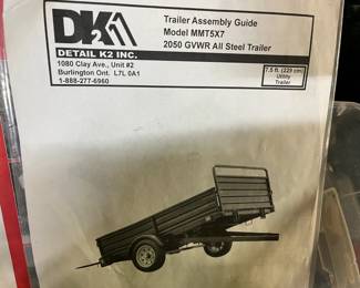 DK2 Model MMT5X7 utility trailer - brand new, never assembled, mint condition -- $400 (online price $1,980)