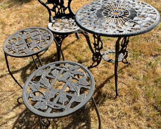 aluminum garden tables and chair