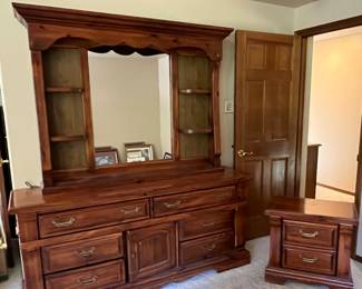 dresser with mirror and matching nightstand