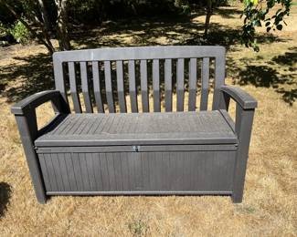 plastic storage bench - 4 feet long