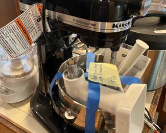 KitchenAid bowl-lift mixer with tons of attachments - $150