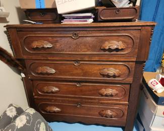Early dressers with carved leaf pulls