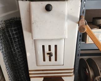 Small enameled wood stove