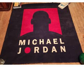 Michael Jordan advertising rug. Rare!