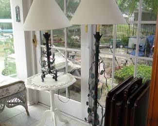 Pair of lamps, one floor, one table, and they matchie, matchie. Yes Chuck, matchie is a real word!