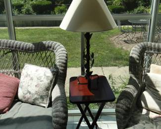 Table lamp, and in for the win the TV tray to complete the set