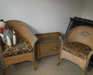 Comfortable wicker chairs